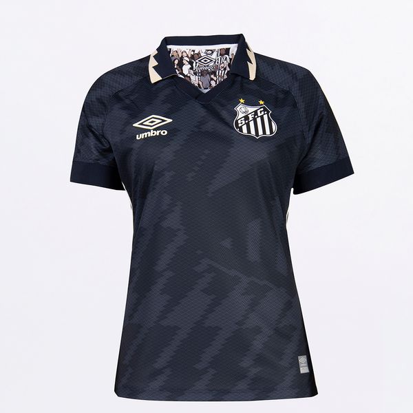 Camisa Feminina Umbro Santos Of.3 2021 (Atleta S/N)
