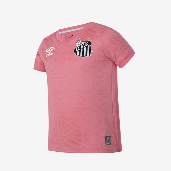Camisa Infantil Umbro Santos Outubro Rosa 2022