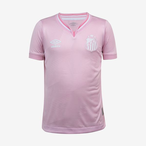 Camisa Juvenil Umbro Santos Outubro Rosa 2024