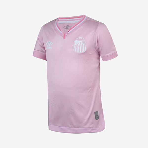 Camisa Juvenil Umbro Santos Outubro Rosa 2024