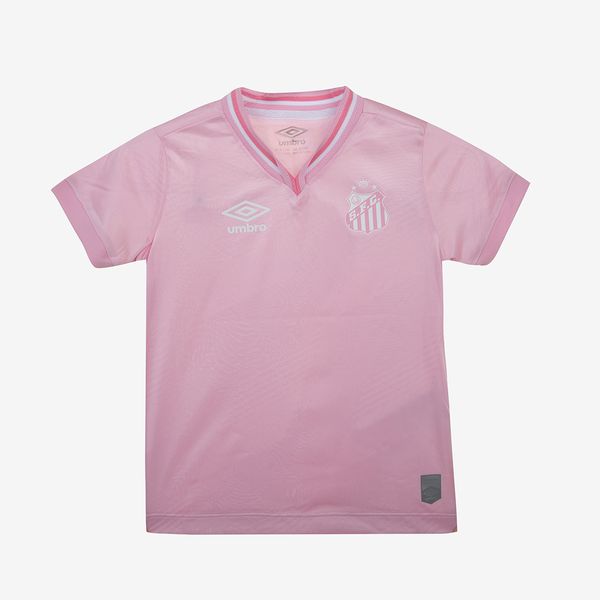 Camisa Infantil Umbro Santos Outubro Rosa 2024