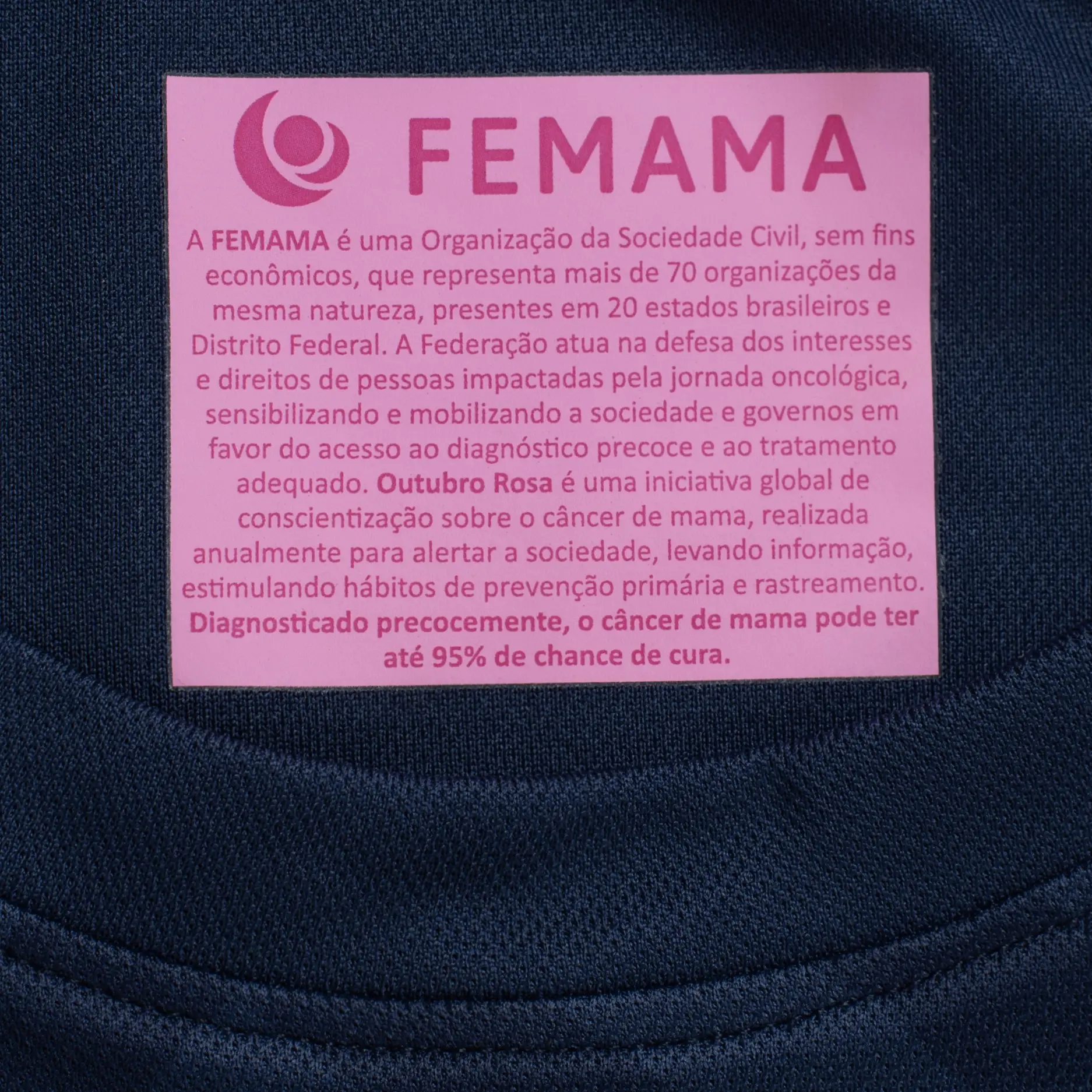 Camisa Feminina Umbro Cap Outubro Rosa 2026